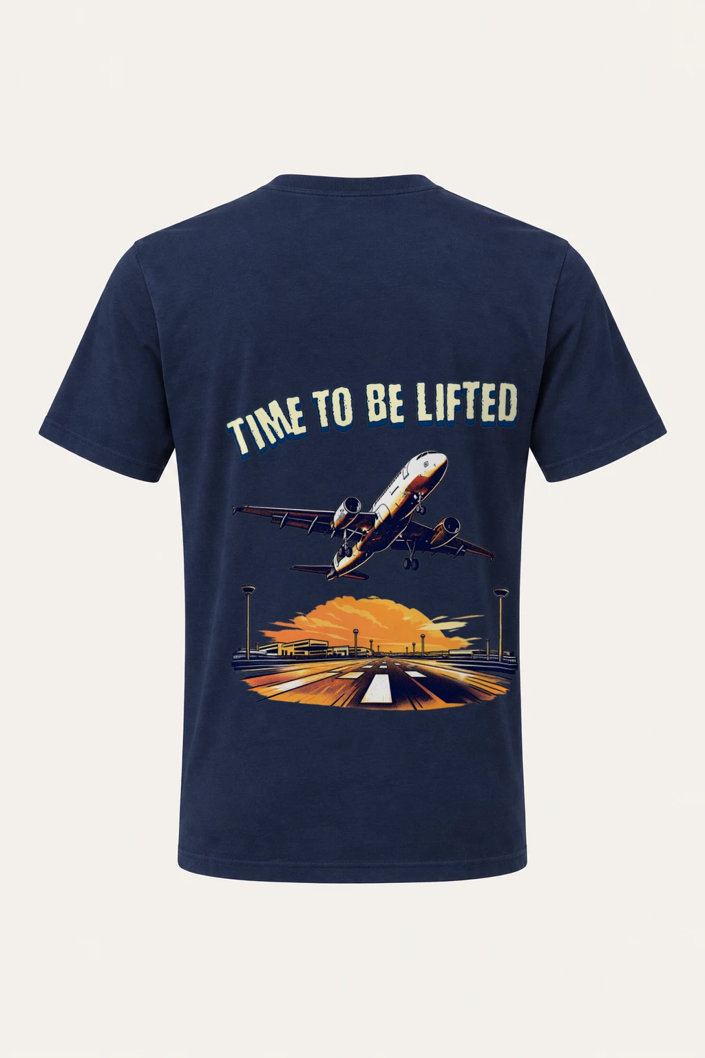 "Runway Departure" Heavyweight Unisex Crewneck T-shirt | Gildan 5000