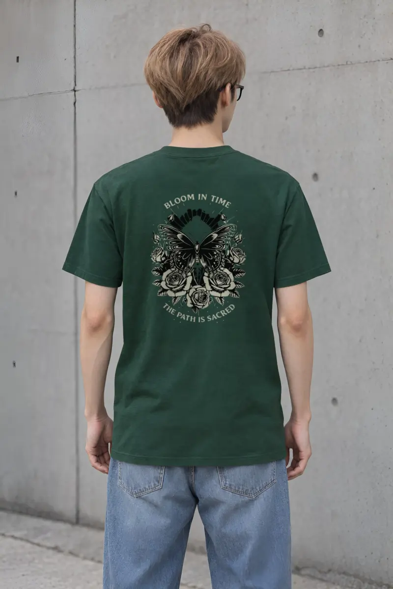 "Sacred Garden Flight" Heavyweight Unisex Crewneck T-shirt