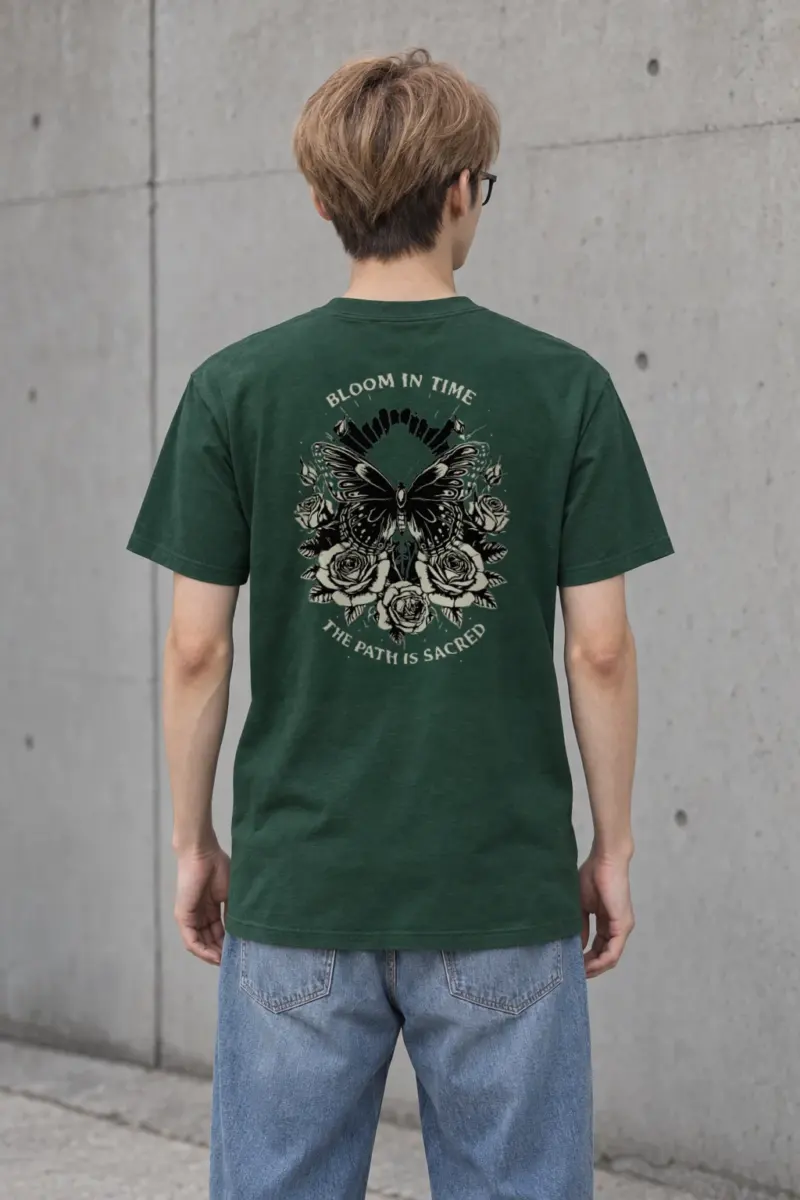 "Sacred Garden Flight" Heavyweight Unisex Crewneck T-shirt