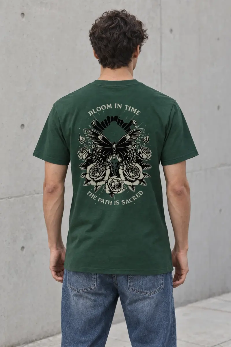 "Sacred Garden Flight" Heavyweight Unisex Crewneck T-shirt | Gildan 5000