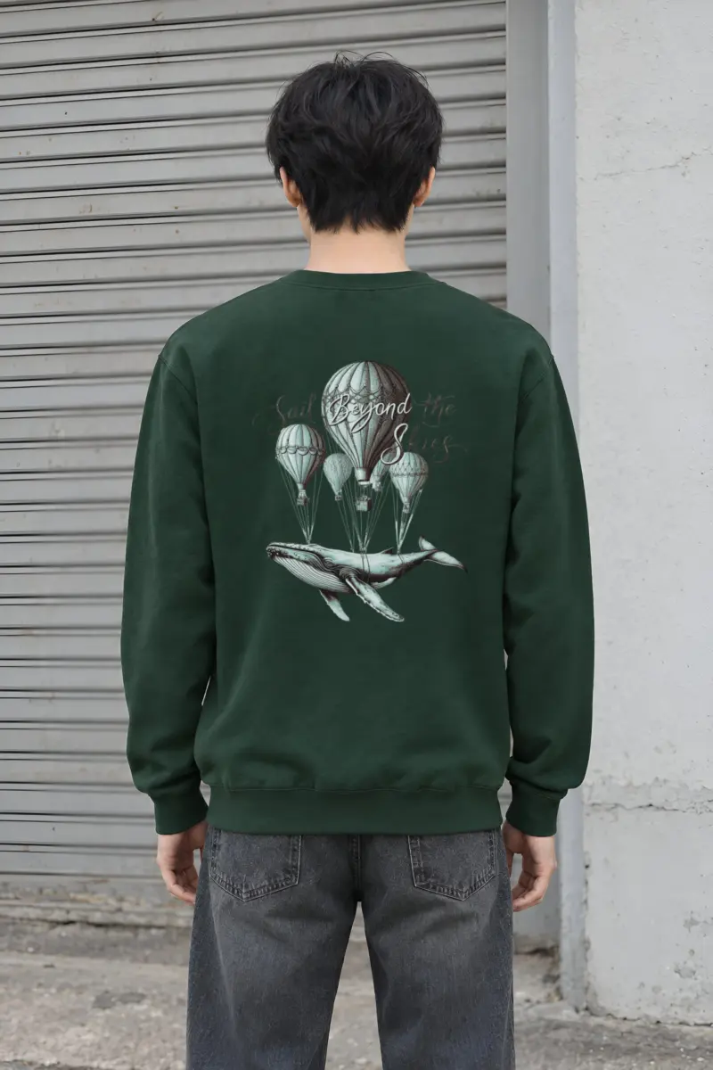 "Sail Beyond the Skies" Heavy Blend Unisex Crewneck Sweatshirt