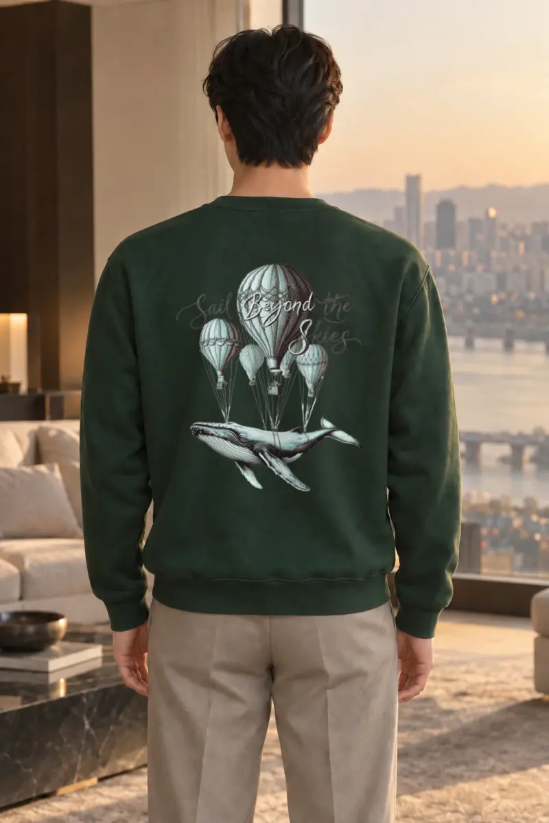 "Sail Beyond the Skies" Heavy Blend Unisex Crewneck Sweatshirt | Gildan 18000