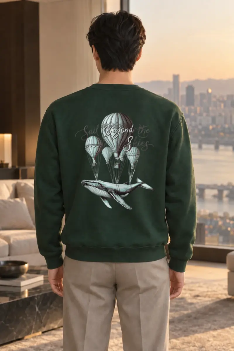"Sail Beyond the Skies" Heavy Blend Unisex Crewneck Sweatshirt | Gildan 18000