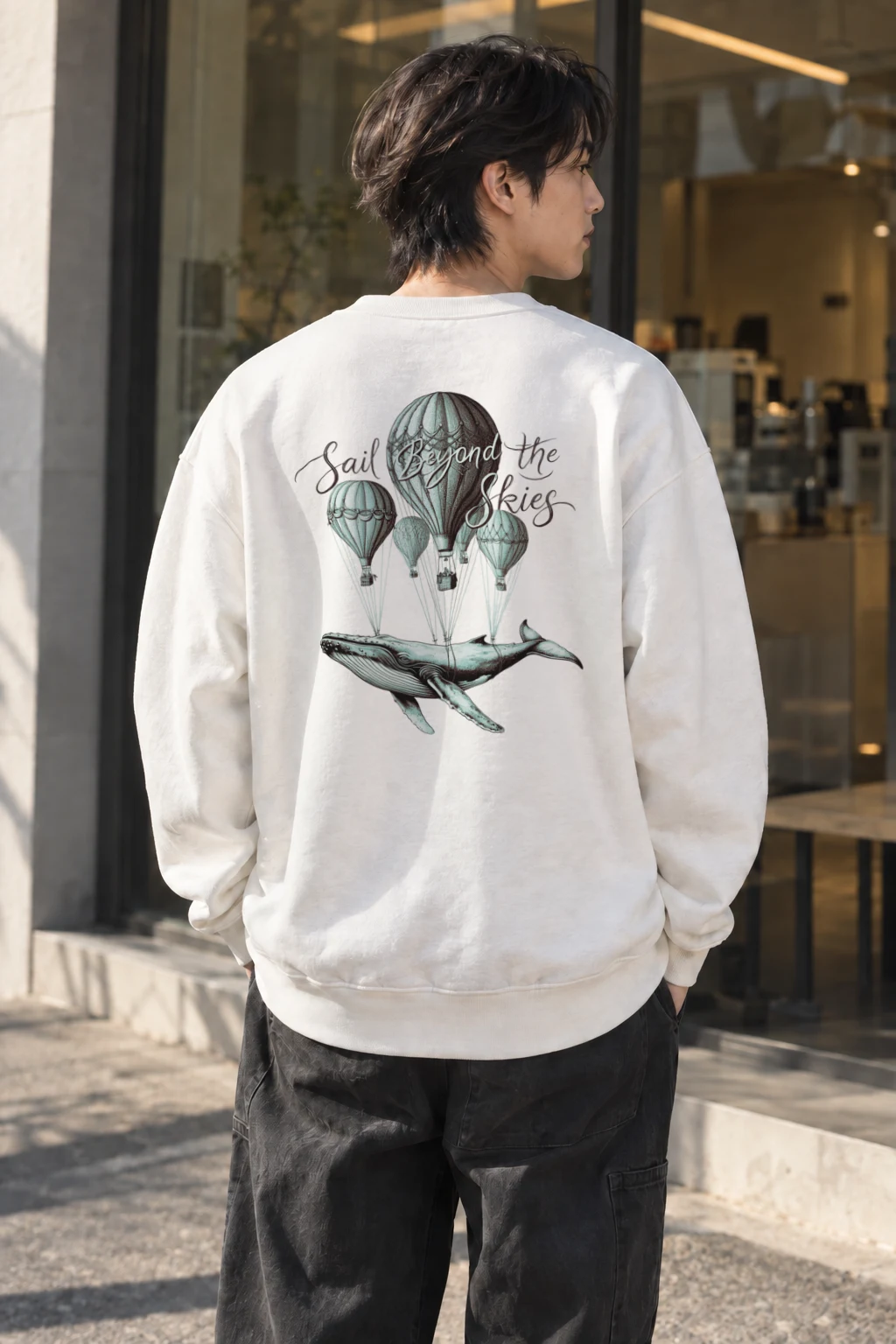 "Sail Beyond the Skies" Heavy Blend Unisex Crewneck Sweatshirt | Gildan 18000