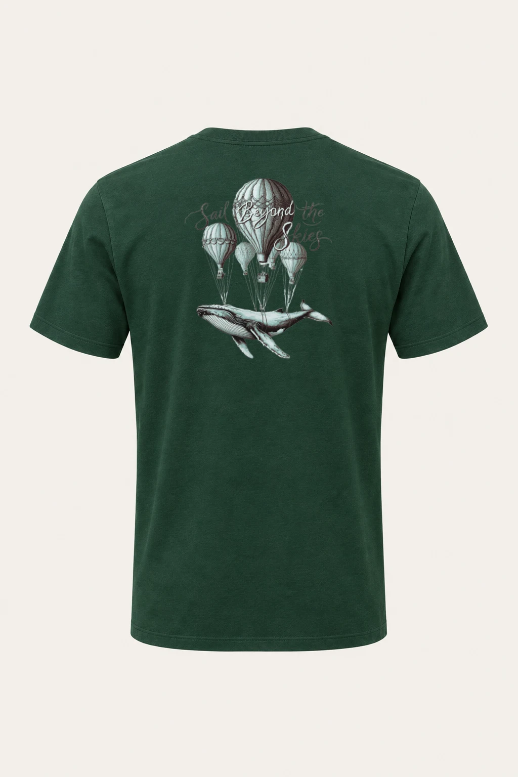 "Sail Beyond the Skies" Heavyweight Unisex Crewneck T-shirt | Gildan 5000