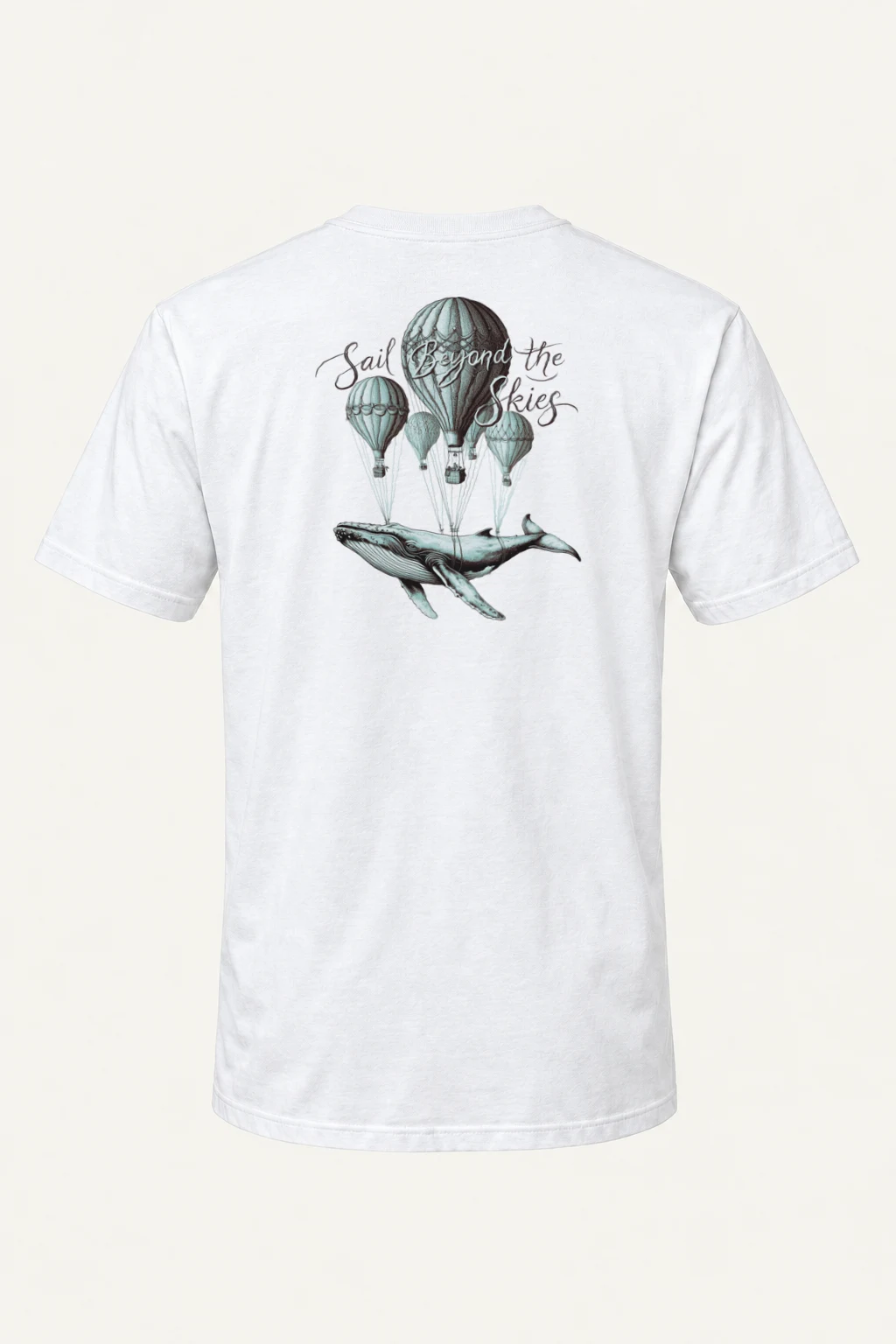 "Sail Beyond the Skies" Heavyweight Unisex Crewneck T-shirt | Gildan 5000