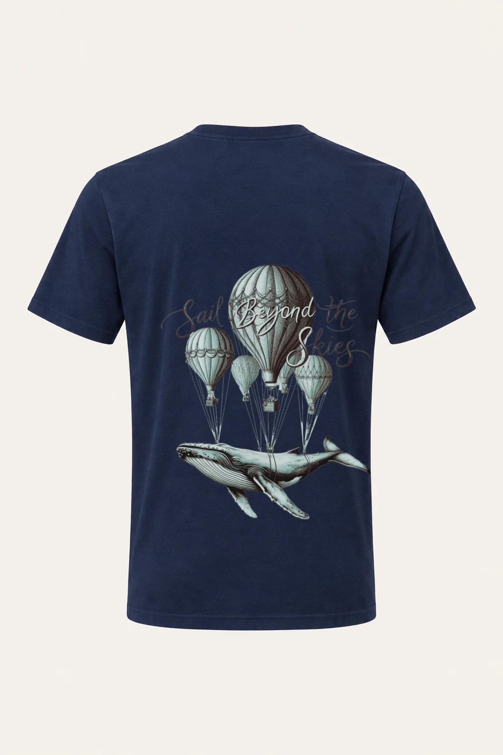 "Sail Beyond the Skies" Heavyweight Unisex Crewneck T-shirt | Gildan 5000