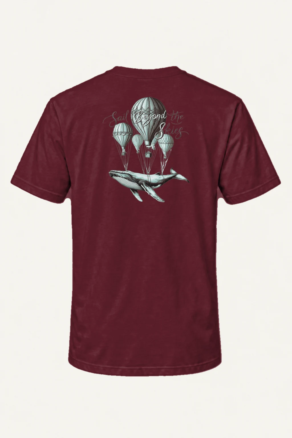 "Sail Beyond the Skies" Heavyweight Unisex Crewneck T-shirt | Gildan 5000