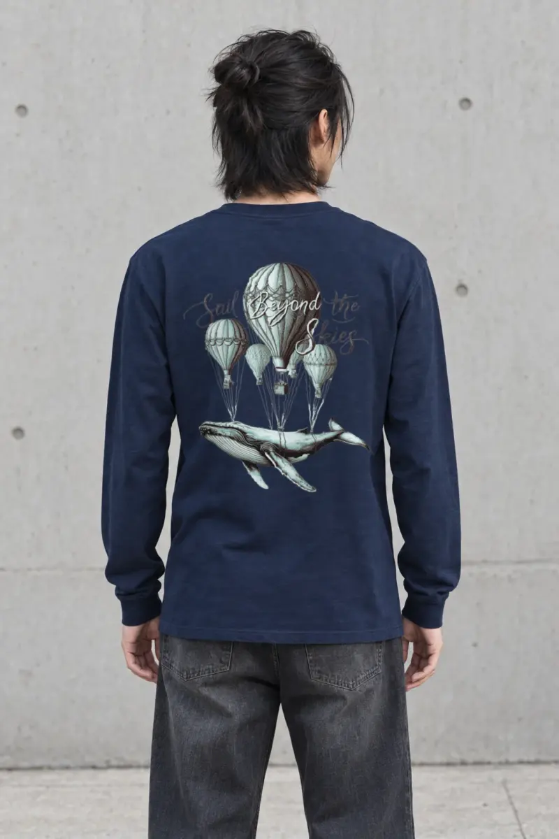 "Sail Beyond The Skies" Unisex Longsleeve T-shirt | Gildan 2400