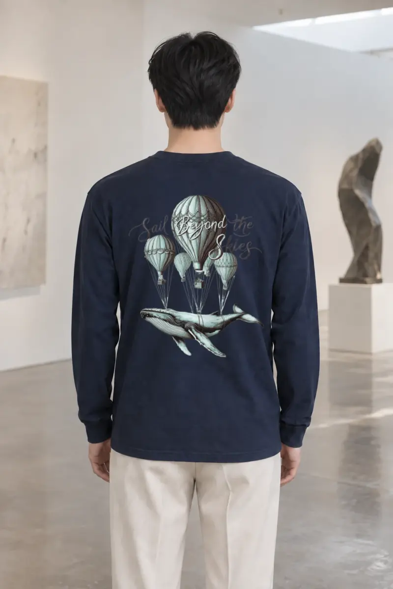 "Sail Beyond The Skies" Unisex Longsleeve T-shirt | Gildan 2400