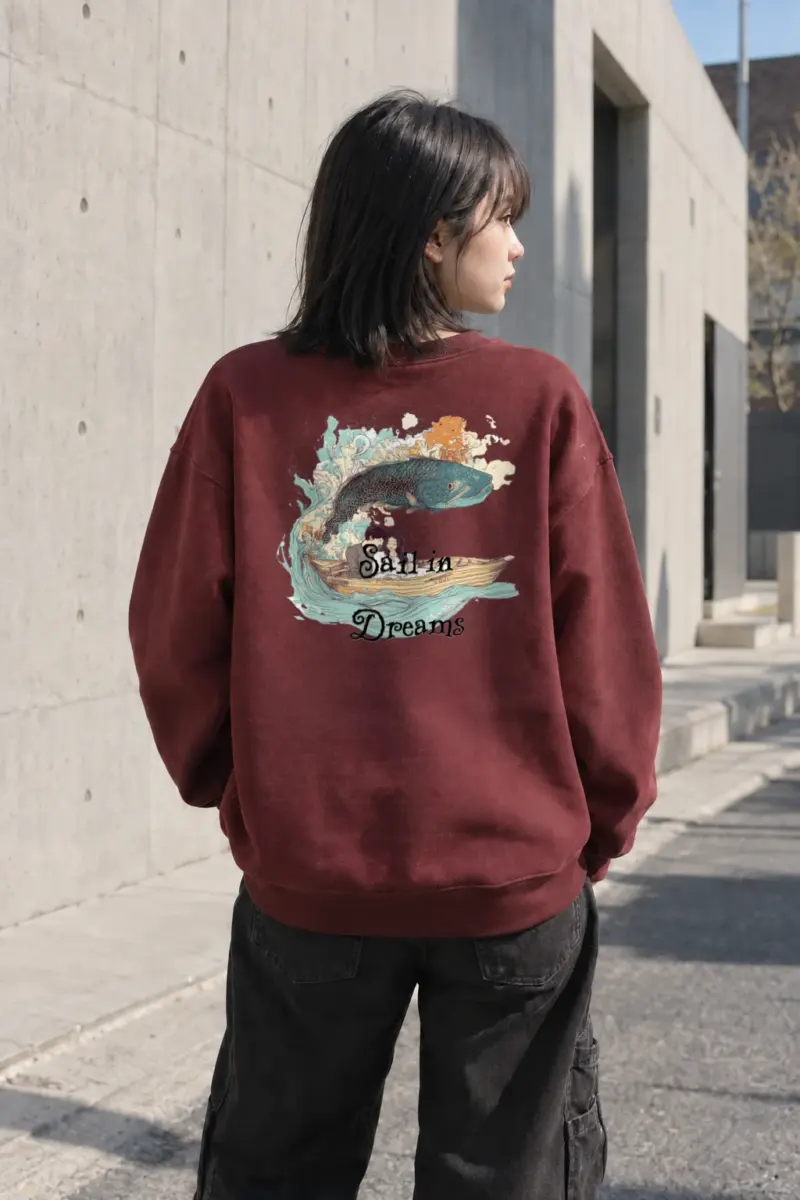 “Sail In Dreams” Heavy Blend Unisex Crewneck Sweatshirt | Gildan 18000