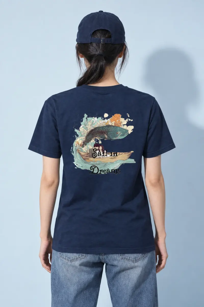 "Sail In Dreams" Heavyweight Unisex Crewneck T-shirt