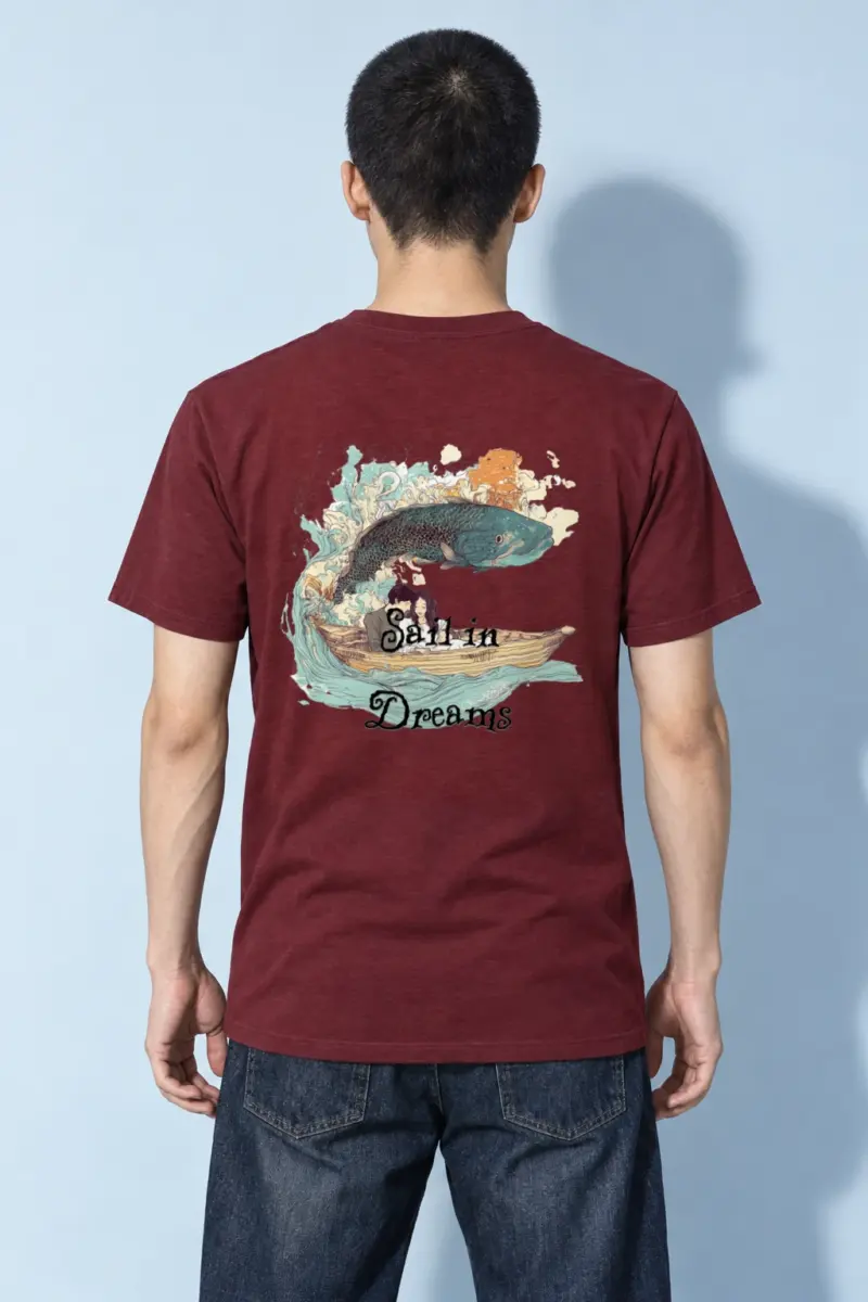 "Sail In Dreams" Heavyweight Unisex Crewneck T-shirt | Gildan 5000