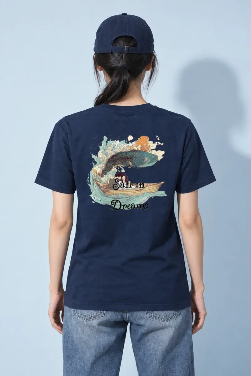 "Sail In Dreams" Heavyweight Unisex Crewneck T-shirt