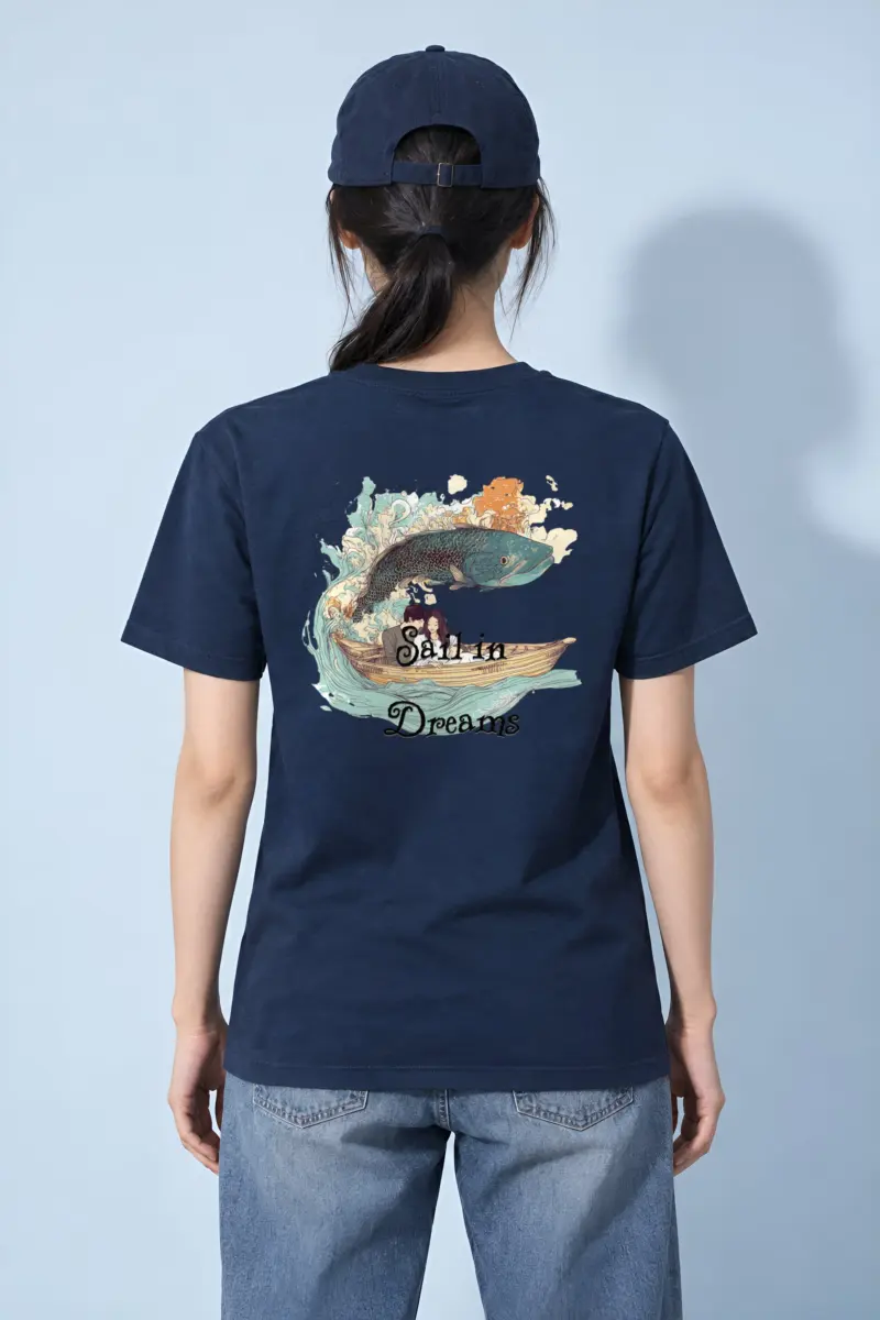 "Sail In Dreams" Heavyweight Unisex Crewneck T-shirt