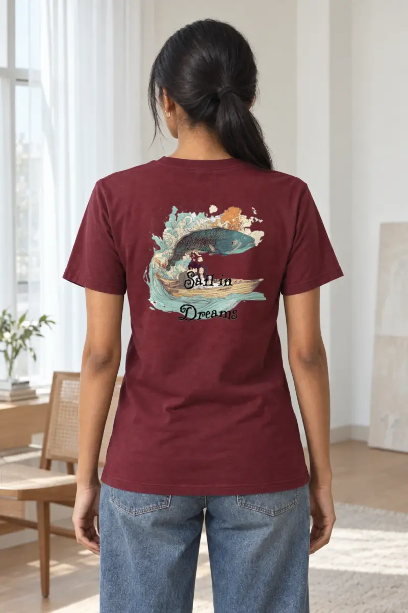 "Sail In Dreams" Heavyweight Unisex Crewneck T-shirt | Gildan 5000