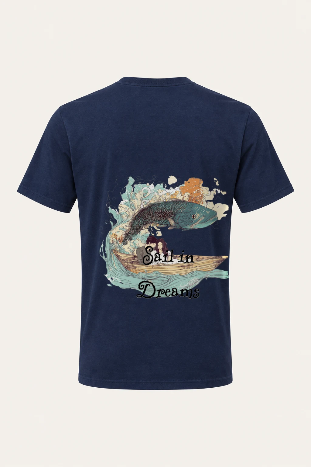 "Sail In Dreams" Heavyweight Unisex Crewneck T-shirt | Gildan 5000