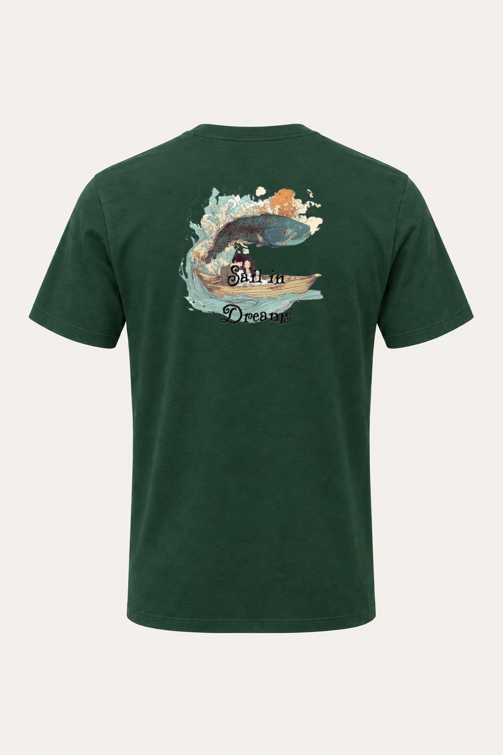 "Sail In Dreams" Heavyweight Unisex Crewneck T-shirt | Gildan 5000