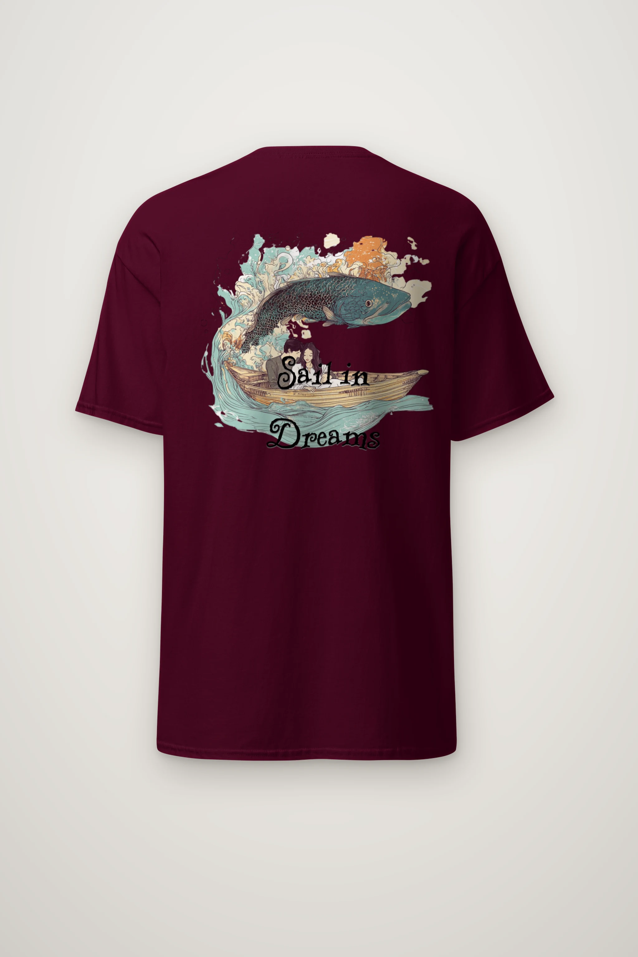 "Sail In Dreams" Heavyweight Unisex Crewneck T-shirt
