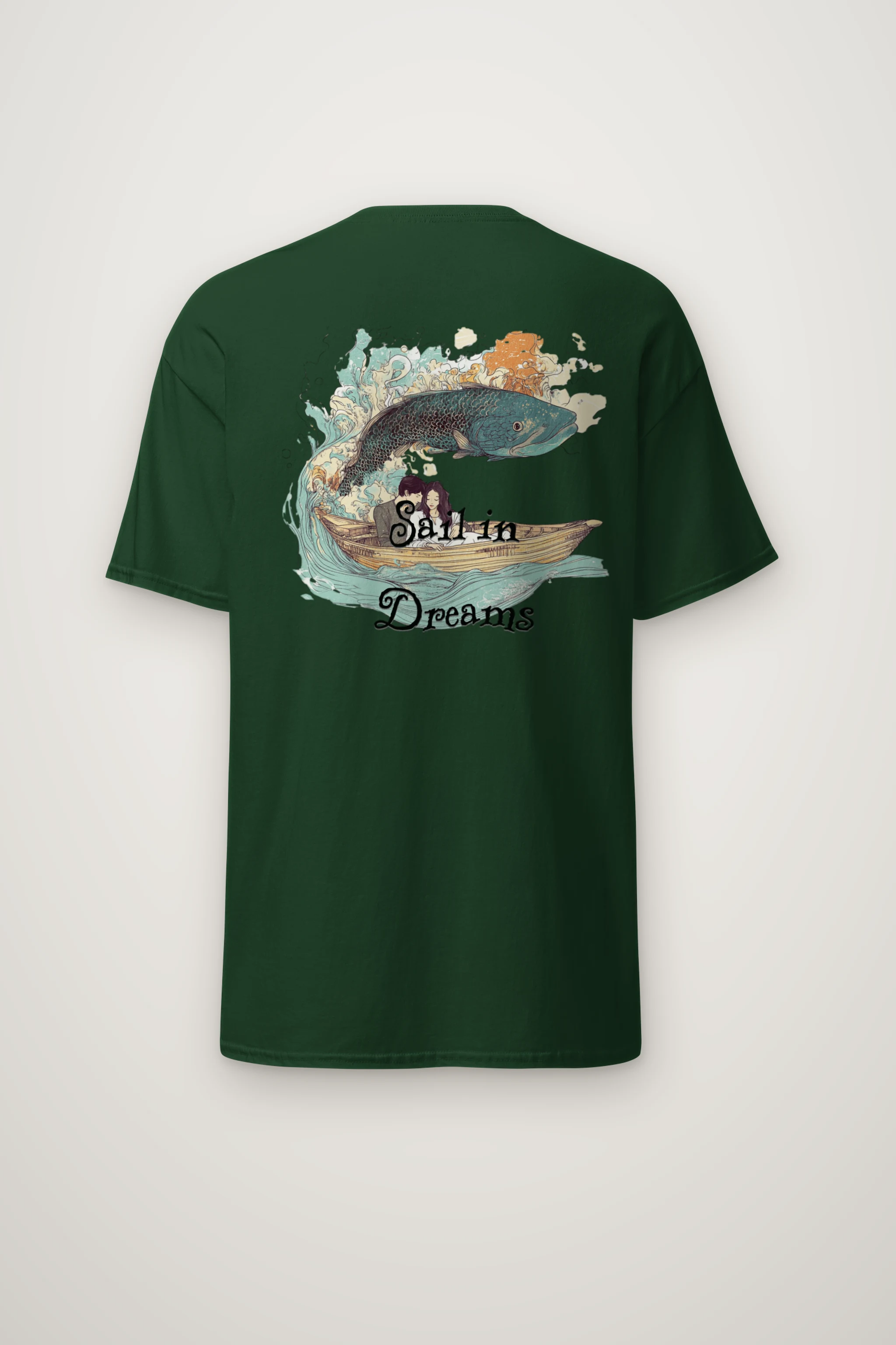 "Sail In Dreams" Heavyweight Unisex Crewneck T-shirt