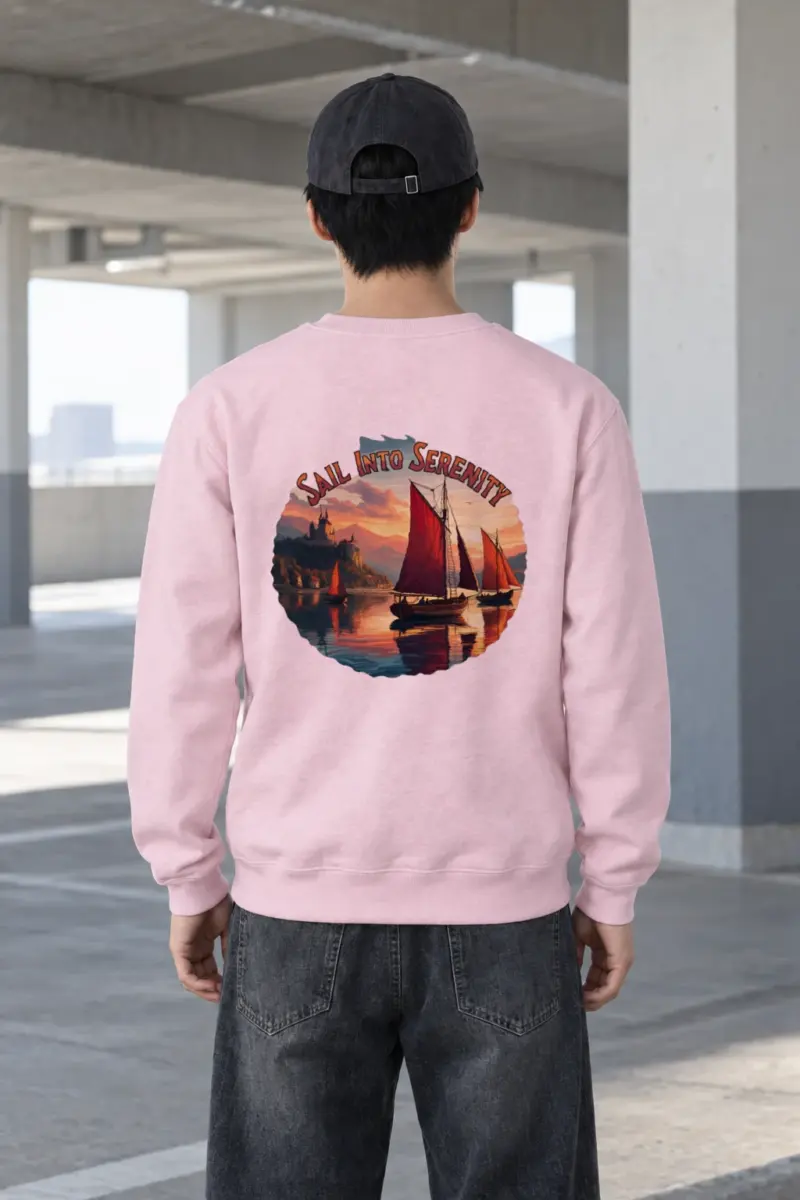 "Sail Into Serenity" Heavy Blend Unisex Crewneck Sweatshirt