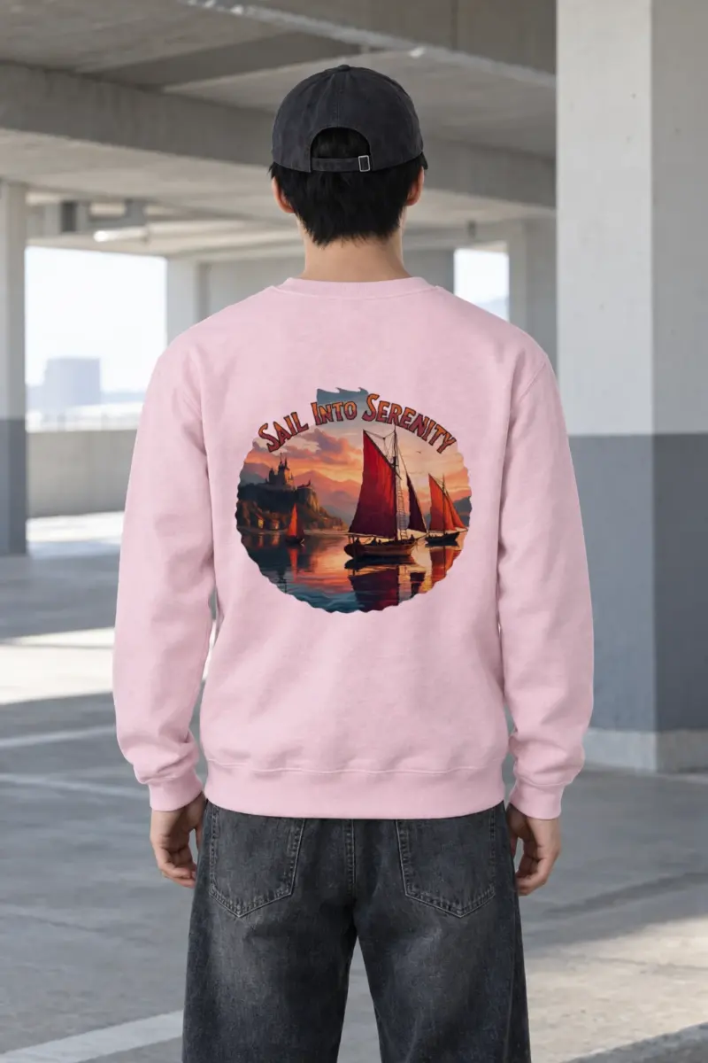 "Sail Into Serenity" Heavy Blend Unisex Crewneck Sweatshirt