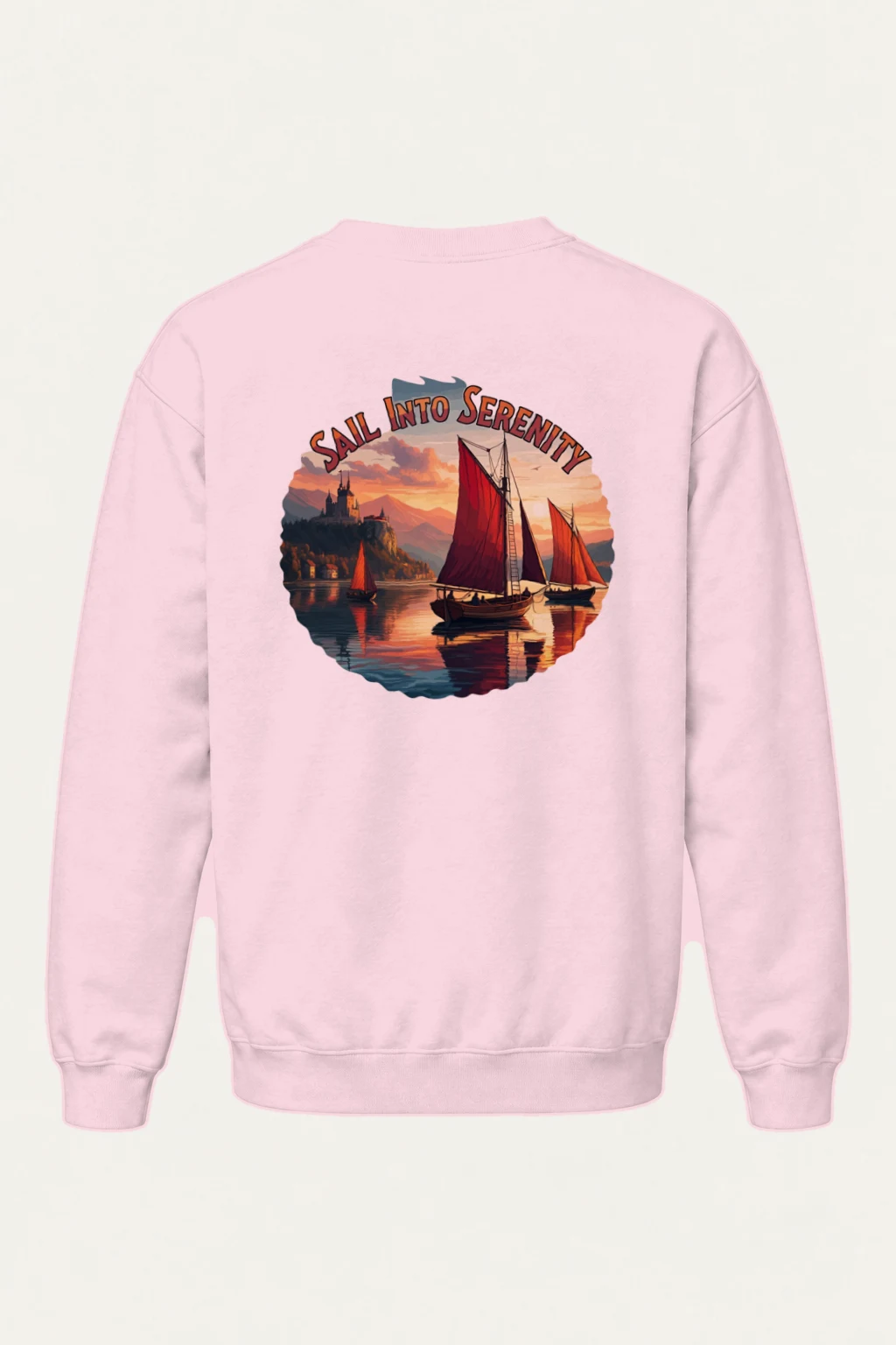 "Sail Into Serenity" Heavy Blend Unisex Crewneck Sweatshirt | Gildan 18000