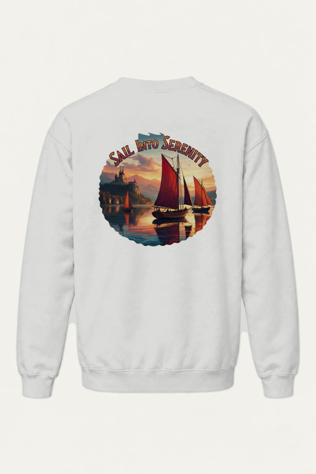 "Sail Into Serenity" Heavy Blend Unisex Crewneck Sweatshirt | Gildan 18000