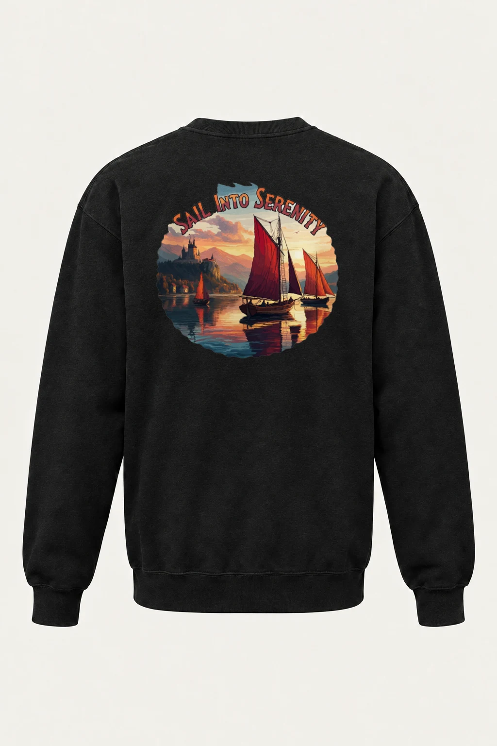"Sail Into Serenity" Heavy Blend Unisex Crewneck Sweatshirt | Gildan 18000