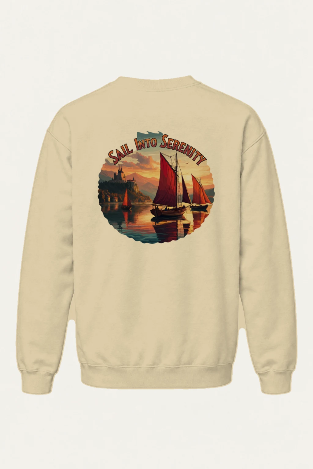 "Sail Into Serenity" Heavy Blend Unisex Crewneck Sweatshirt | Gildan 18000
