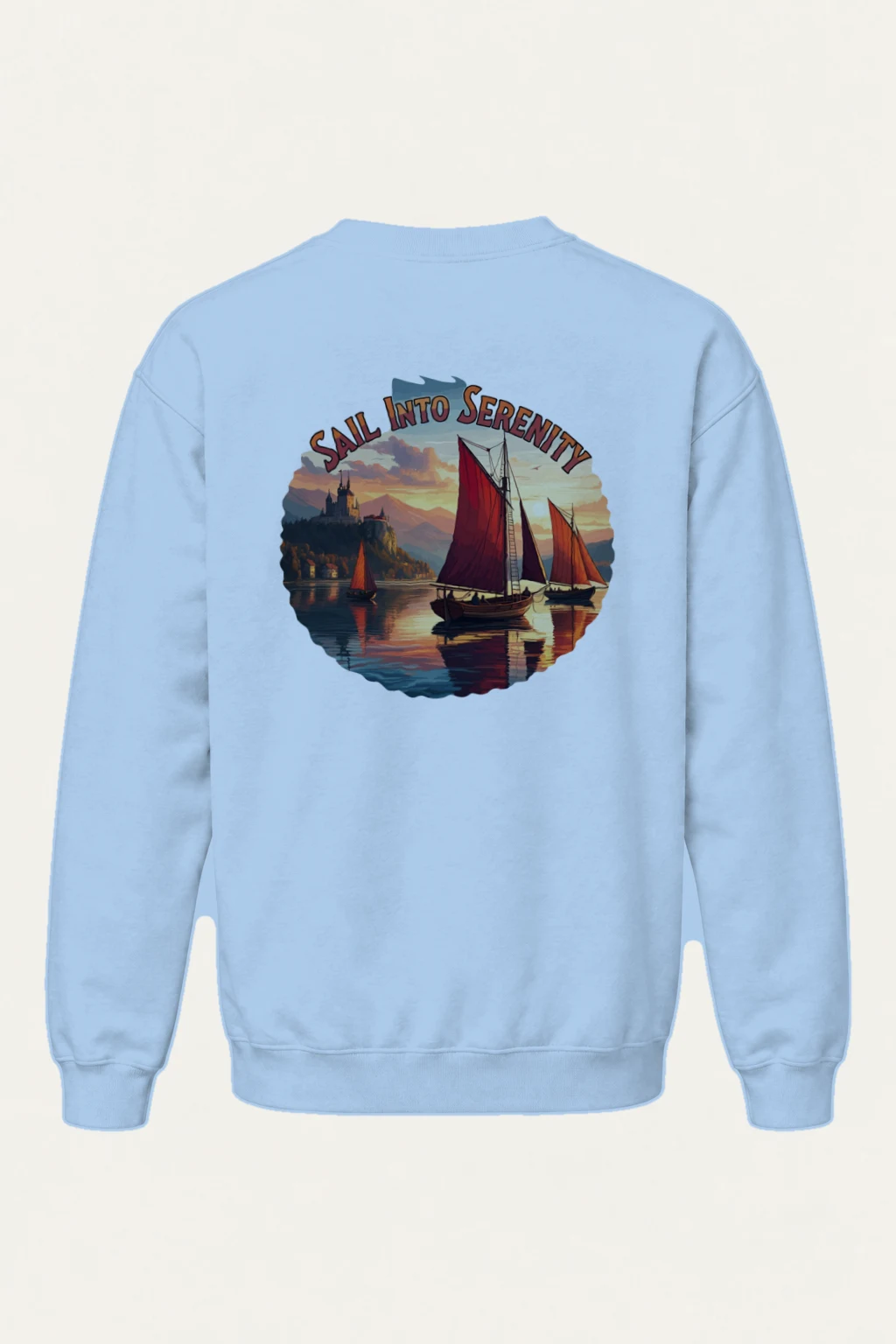 "Sail Into Serenity" Heavy Blend Unisex Crewneck Sweatshirt | Gildan 18000