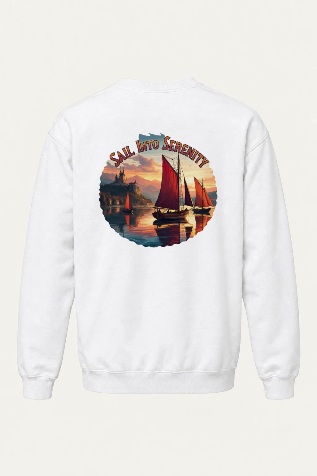 "Sail Into Serenity" Heavy Blend Unisex Crewneck Sweatshirt | Gildan 18000