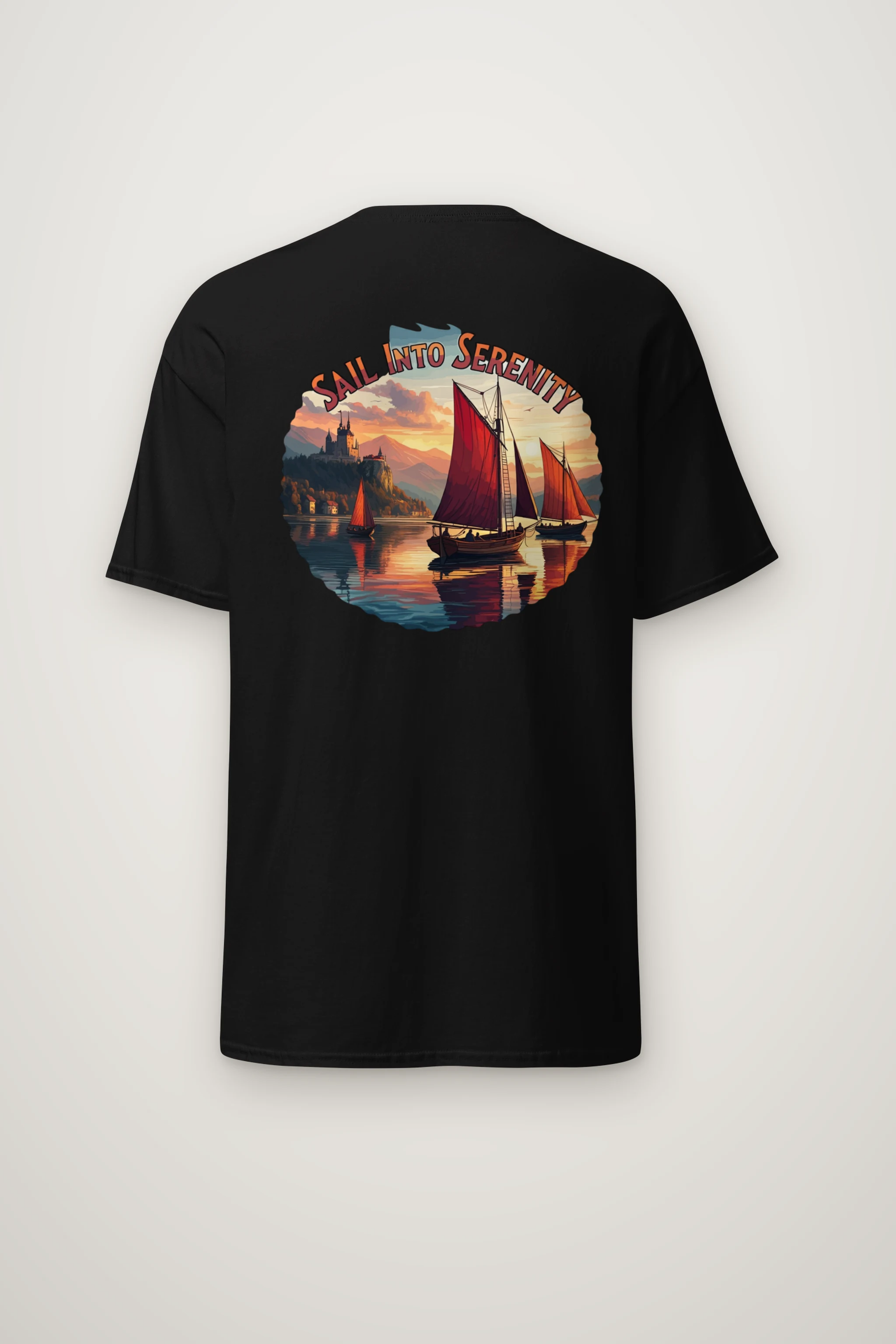 "Sail Into Serenity" Heavyweight Unisex Crewneck T-shirt