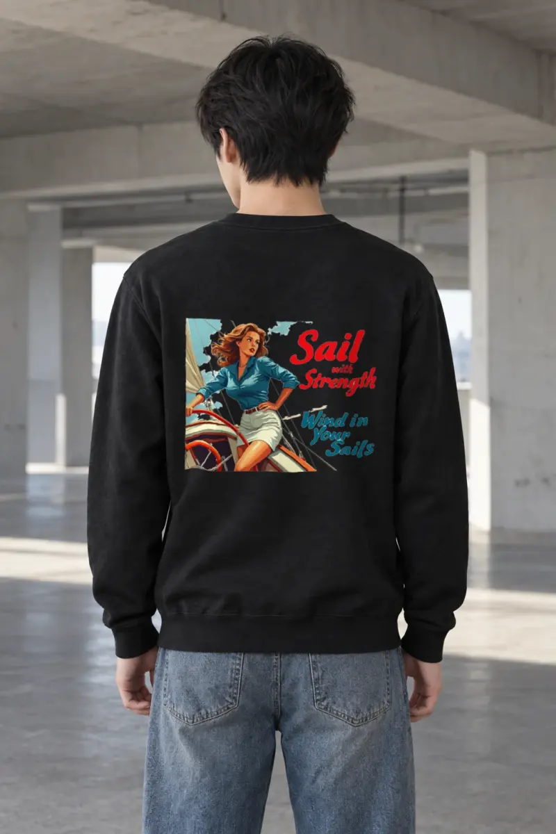 "Sail With Strength" Heavy Blend Unisex Crewneck Sweatshirt