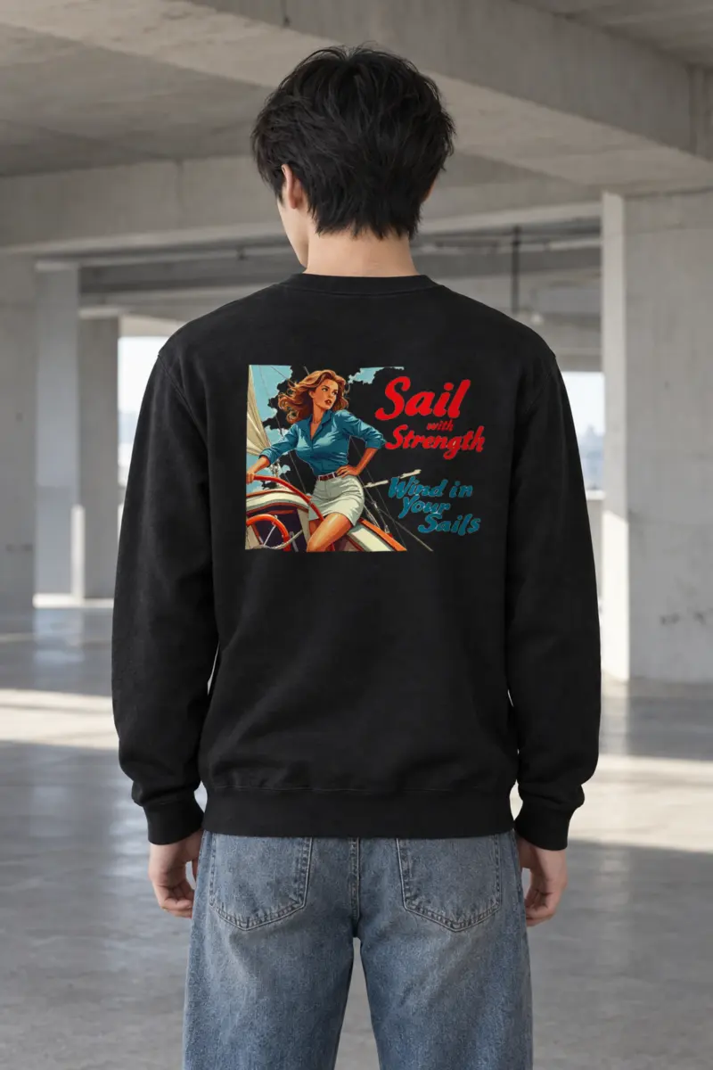 "Sail With Strength" Heavy Blend Unisex Crewneck Sweatshirt