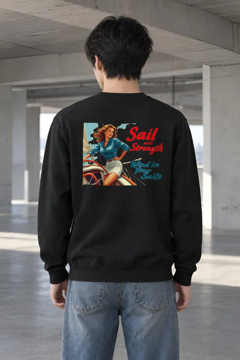 "Sail With Strength" Heavy Blend Unisex Crewneck Sweatshirt