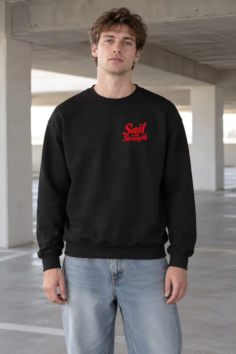 "Sail With Strength" Heavy Blend Unisex Crewneck Sweatshirt