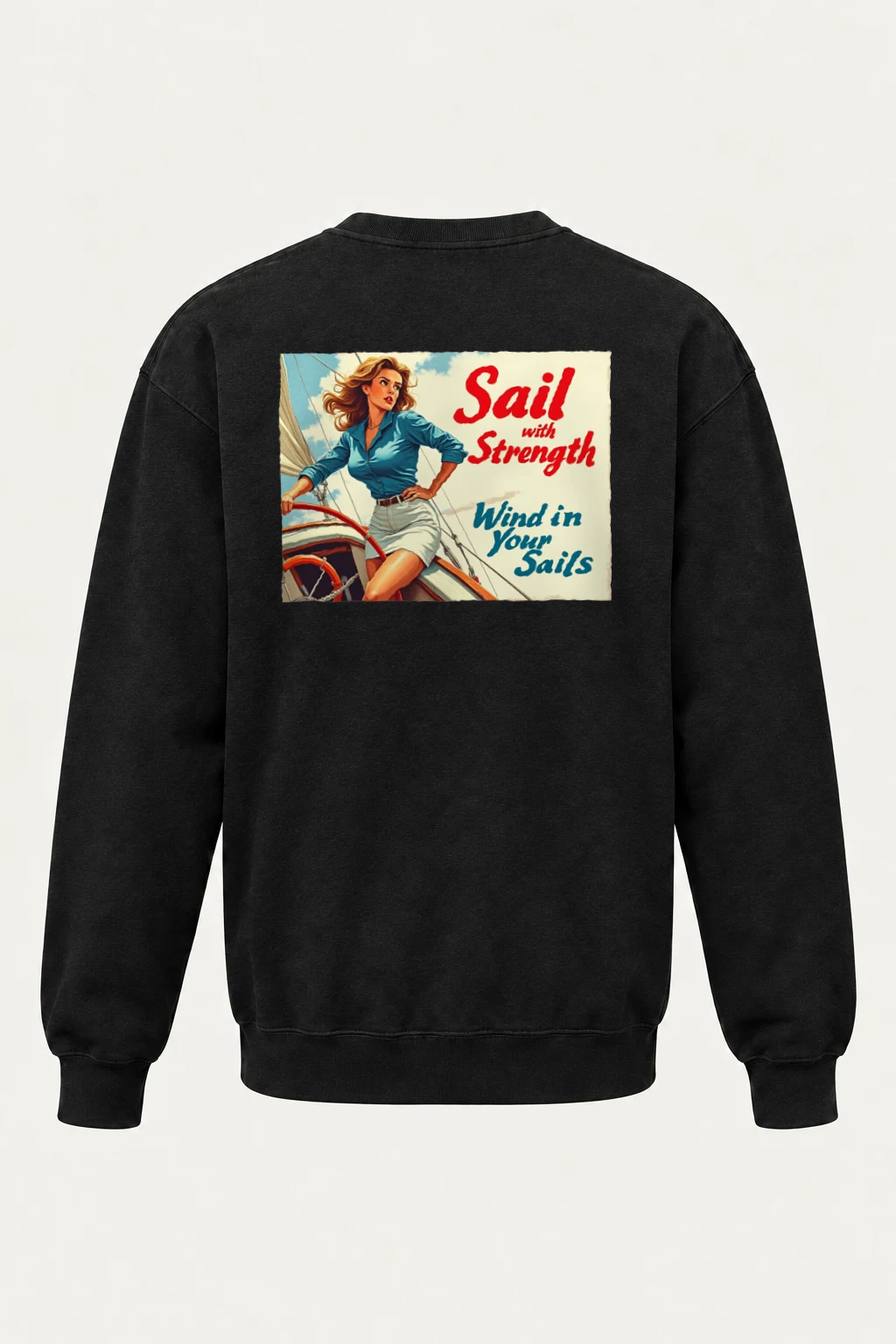 "Sail With Strength" Heavy Blend Unisex Crewneck Sweatshirt | Gildan 18000