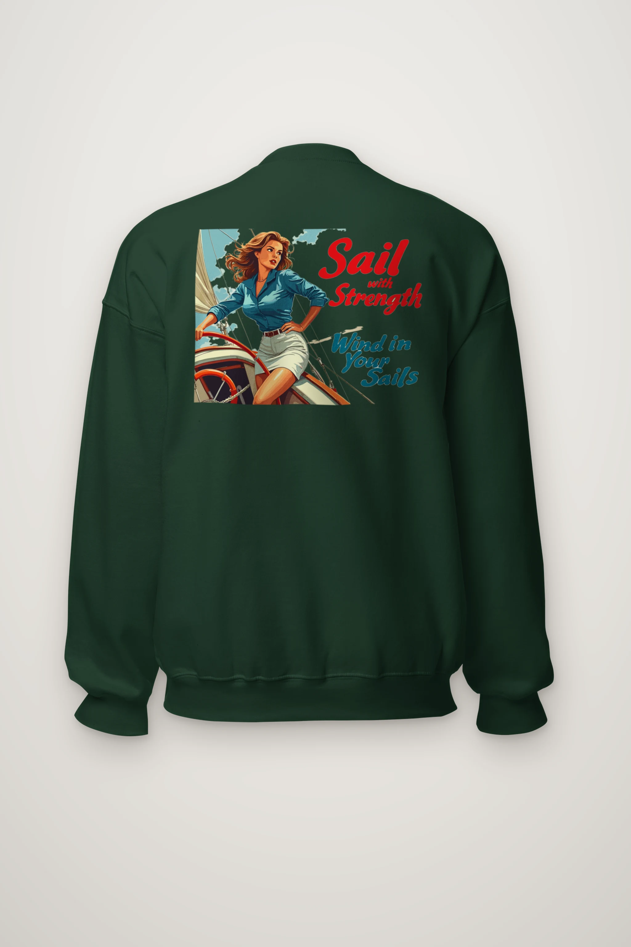 "Sail With Strength" Heavy Blend Unisex Crewneck Sweatshirt