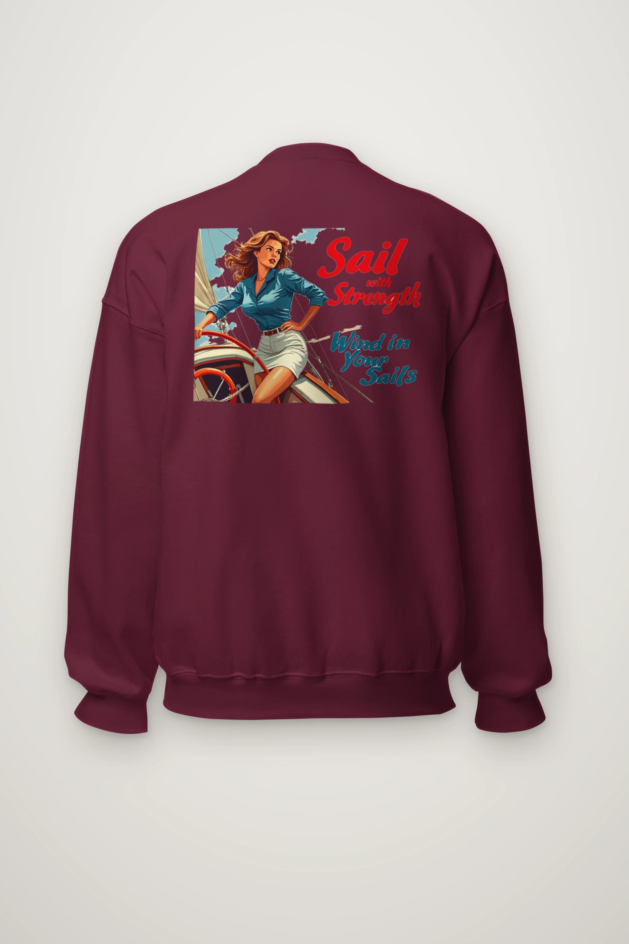 "Sail With Strength" Heavy Blend Unisex Crewneck Sweatshirt
