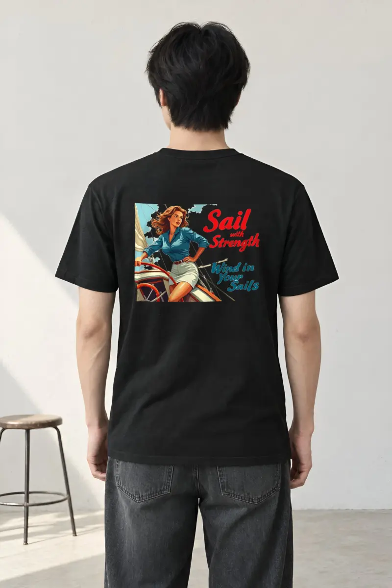 "Sail With Strength" Heavyweight Unisex Crewneck T-shirt