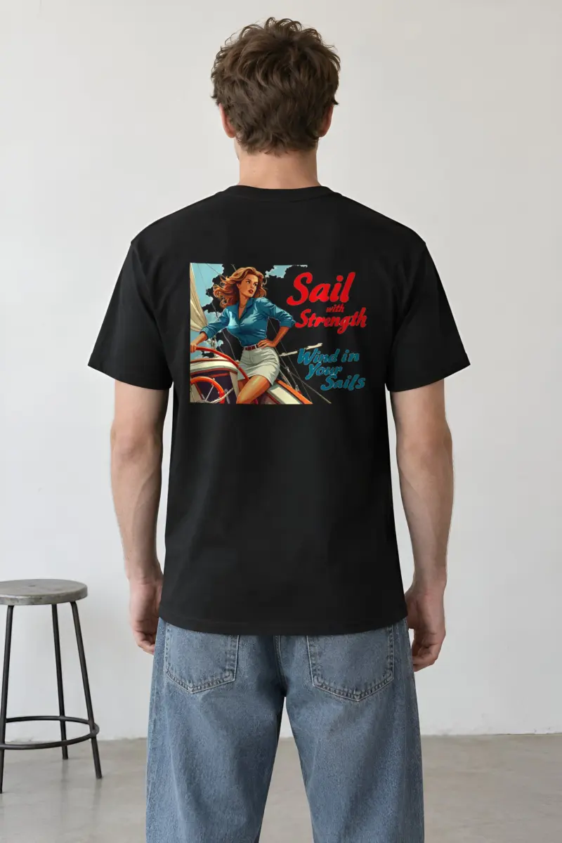 "Sail With Strength" Heavyweight Unisex Crewneck T-shirt