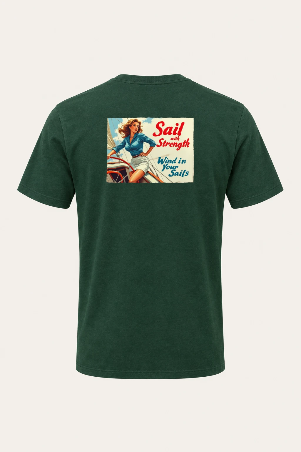 "Sail With Strength" Heavyweight Unisex Crewneck T-shirt | Gildan 5000