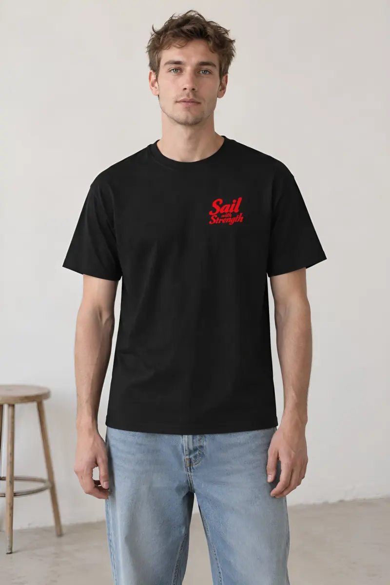 "Sail With Strength" Heavyweight Unisex Crewneck T-shirt