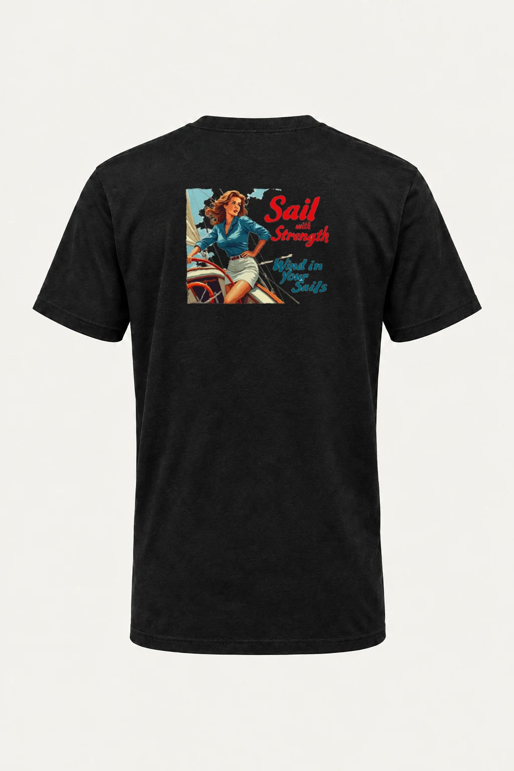"Sail With Strength" Heavyweight Unisex Crewneck T-shirt | Gildan 5000