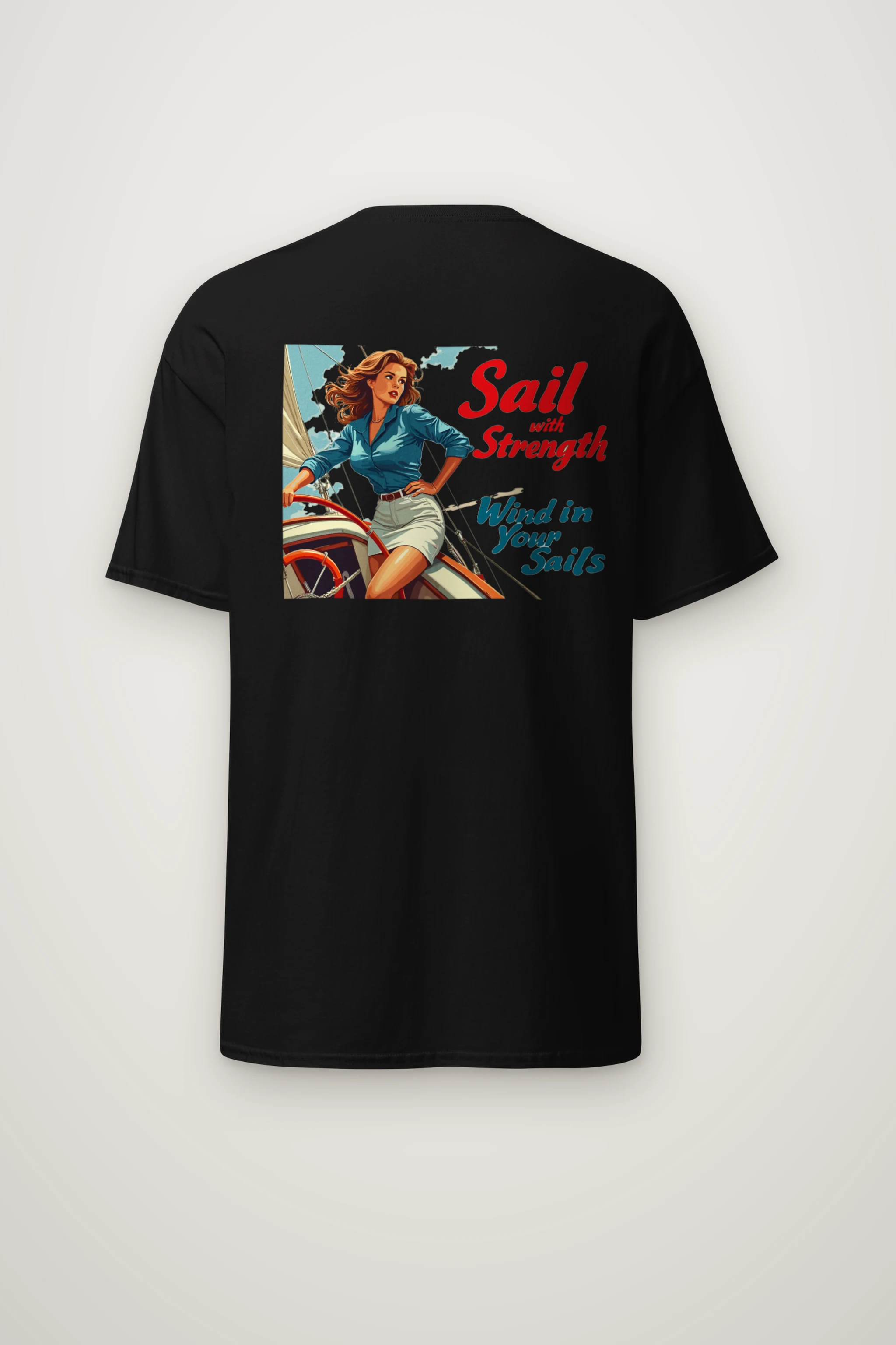 "Sail With Strength" Heavyweight Unisex Crewneck T-shirt