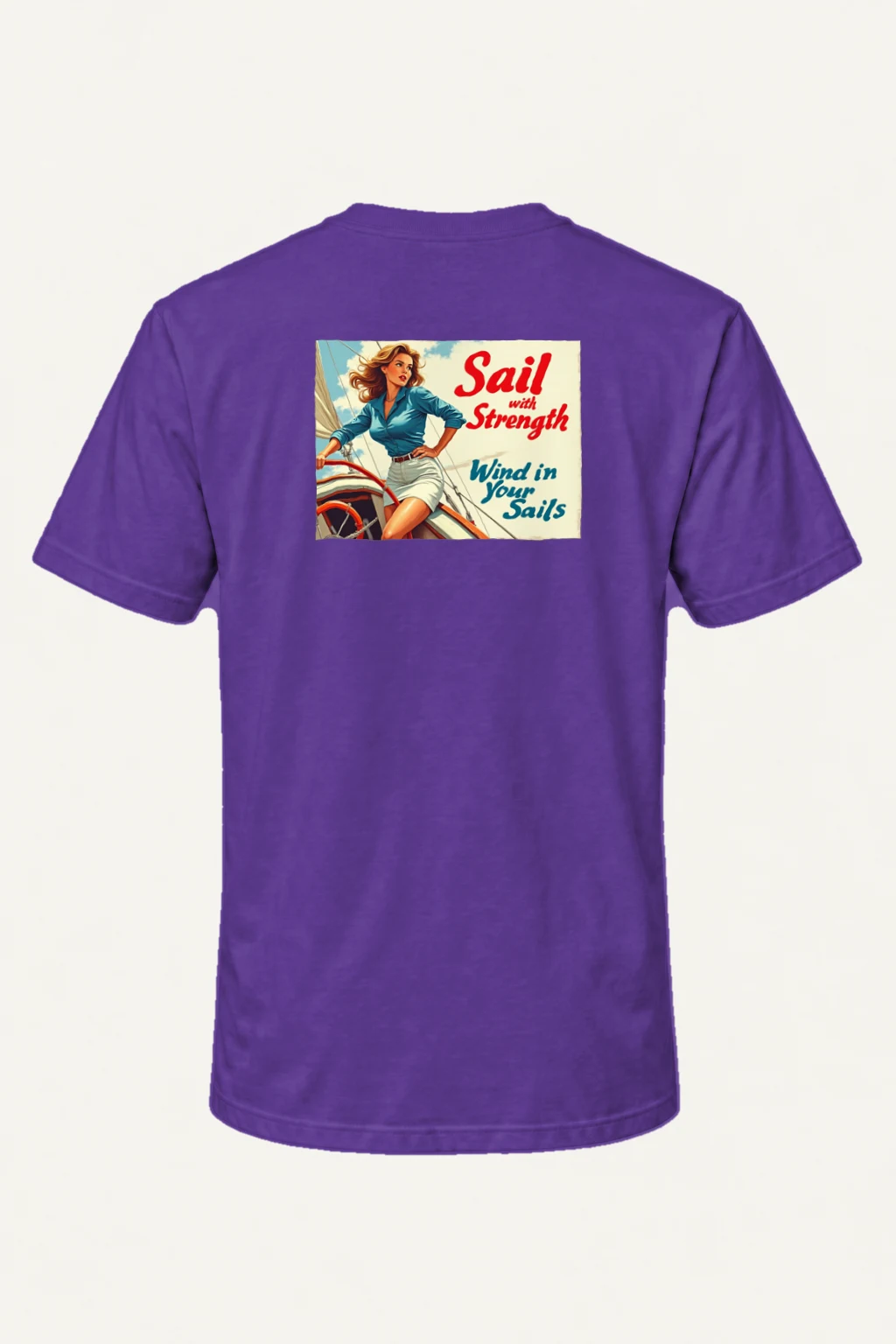 "Sail With Strength" Heavyweight Unisex Crewneck T-shirt | Gildan 5000