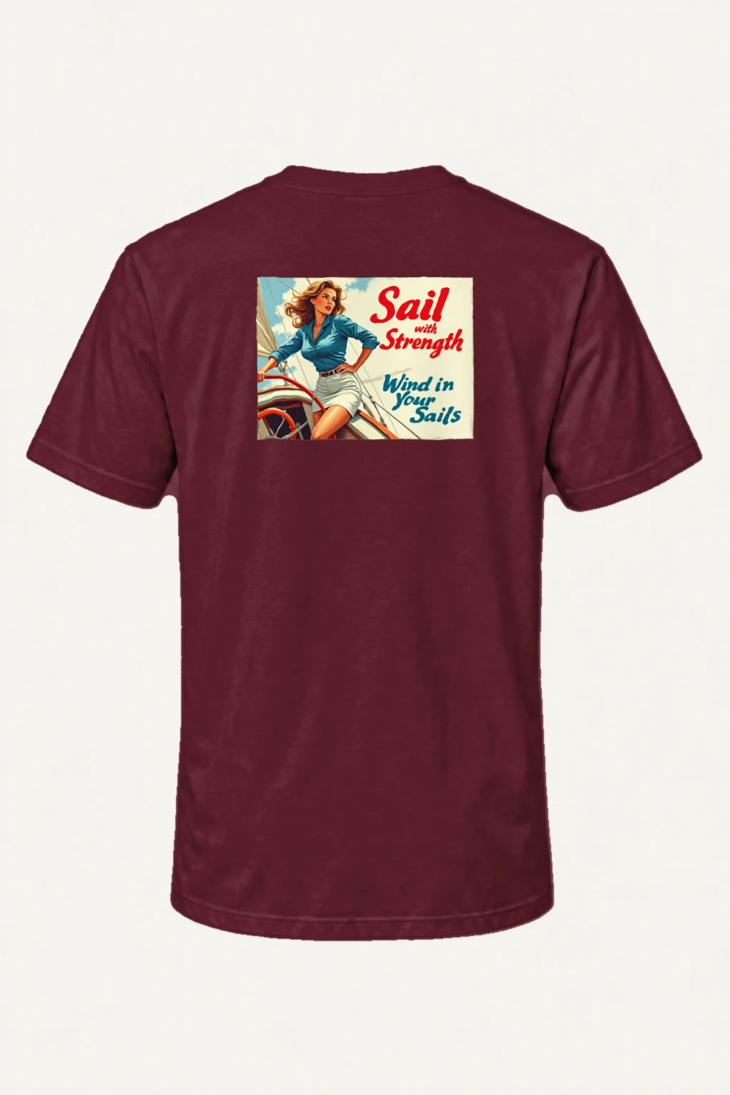 "Sail With Strength" Heavyweight Unisex Crewneck T-shirt | Gildan 5000