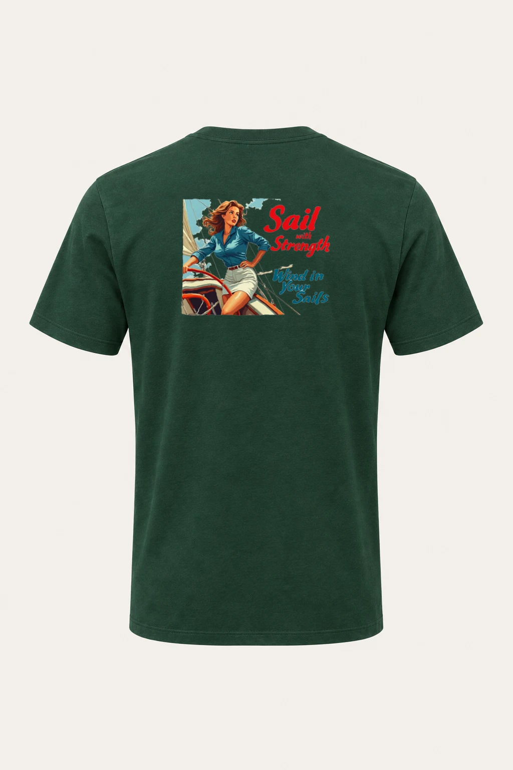 "Sail With Strength" Heavyweight Unisex Crewneck T-shirt | Gildan 5000
