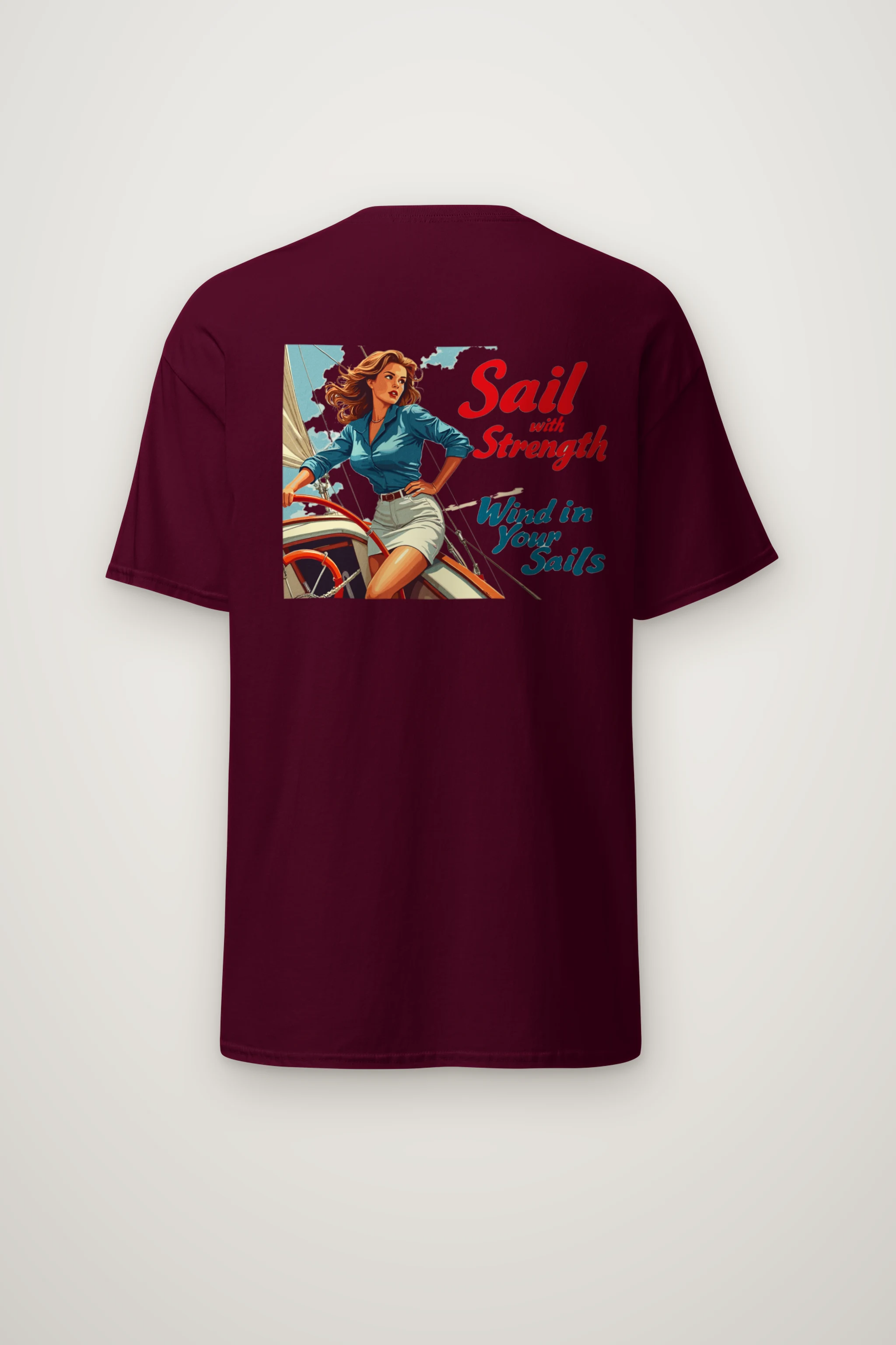 "Sail With Strength" Heavyweight Unisex Crewneck T-shirt